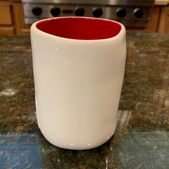 Rae Dunn ELF Mug Large Coffee Cup Christmas Ceramic Magenta Red Farmhouse Gift - Picture 3 of 7